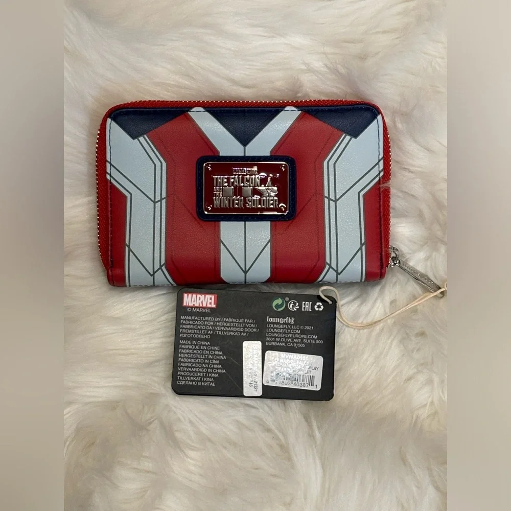 “Set” Loungefly Marvel Falcon Captain America Cosplay Mini Backpack and Wallet